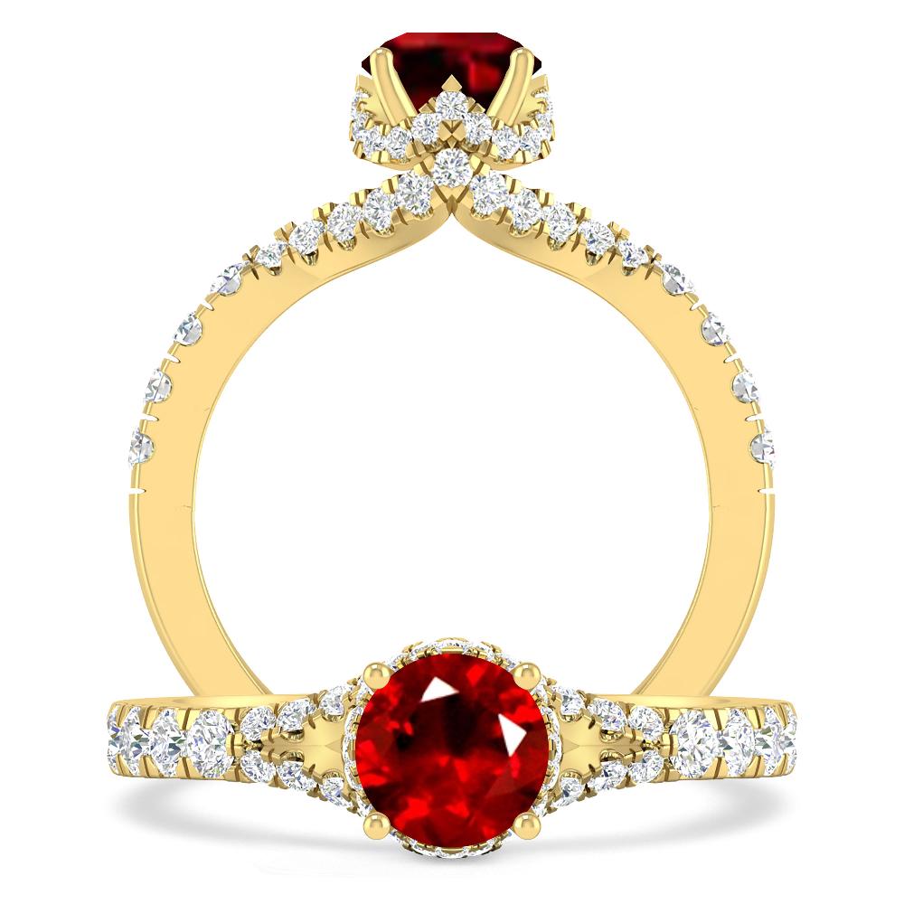 Yellow Gold - Ruby