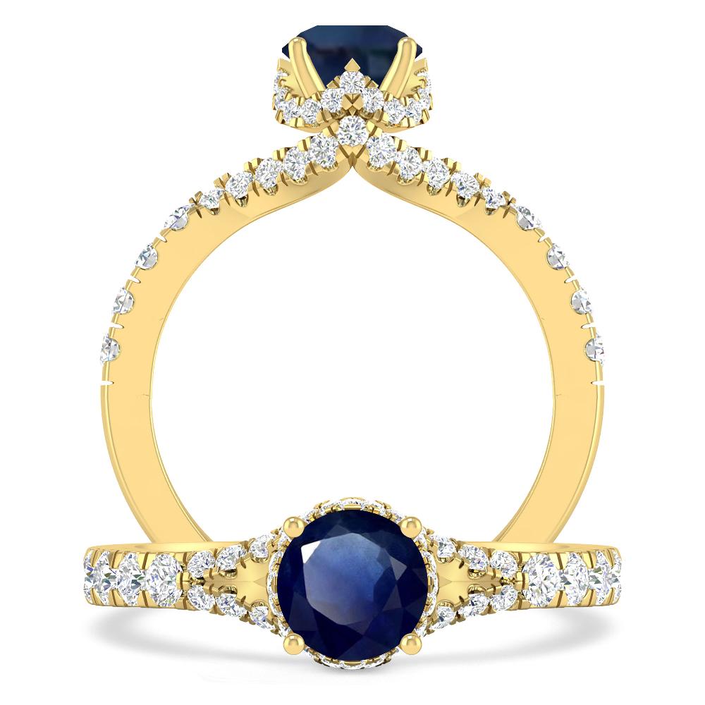 Yellow Gold - Sapphire