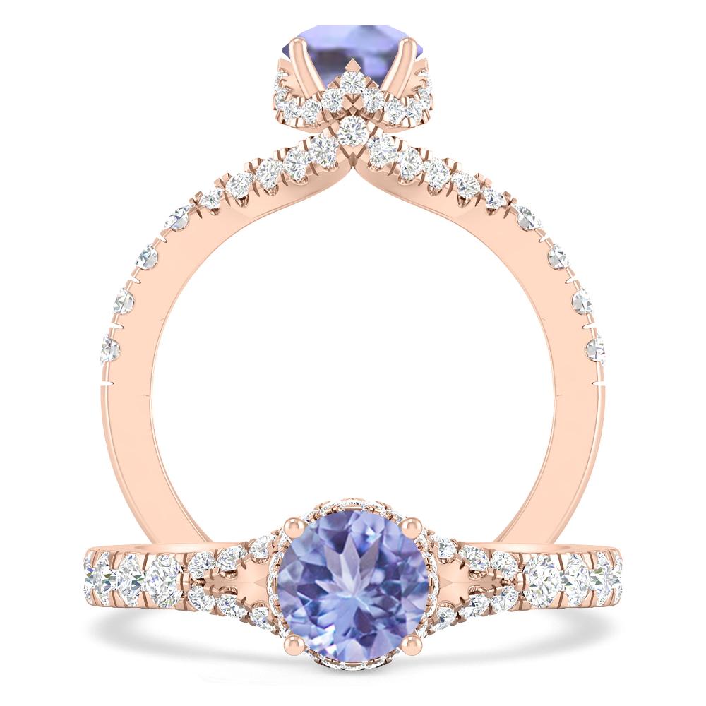 Rose Gold - Tanzanite