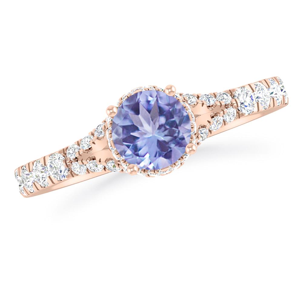 Rose Gold - Tanzanite