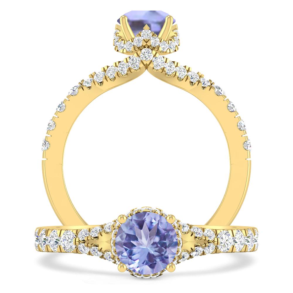 Yellow Gold - Tanzanite