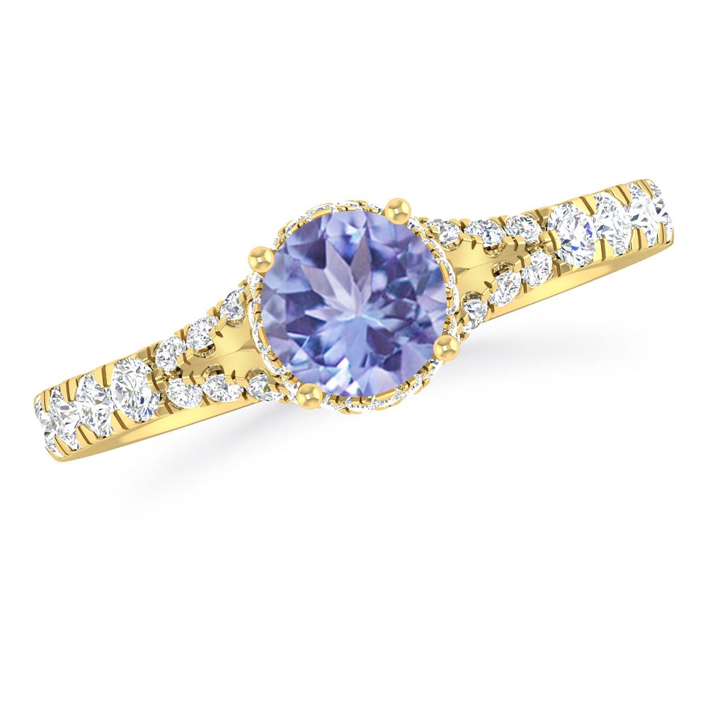 Yellow Gold - Tanzanite