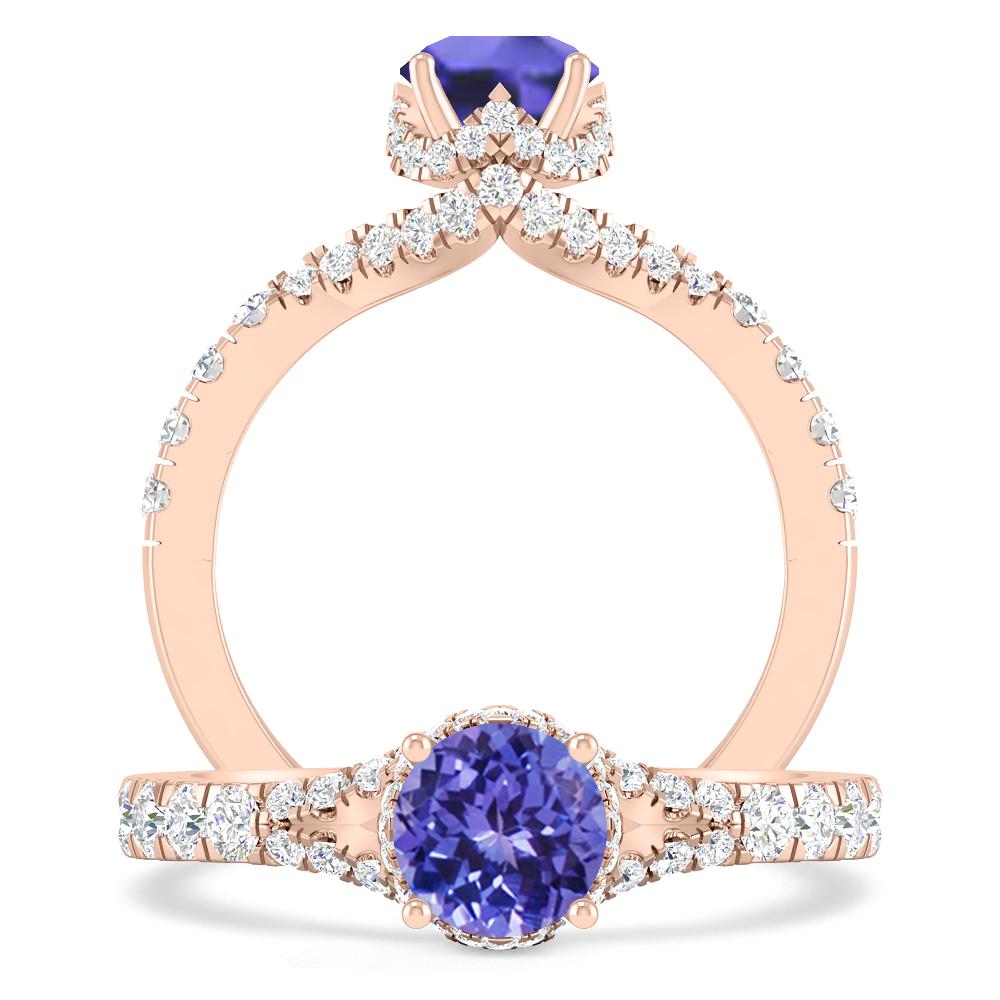 Rose Gold - Tanzanite