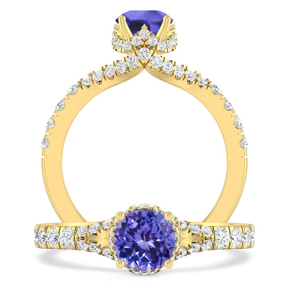 Yellow Gold - Tanzanite