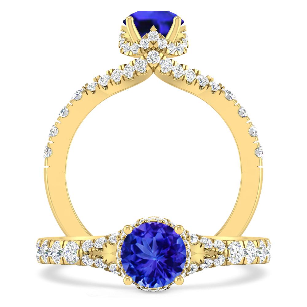 Yellow Gold - Tanzanite