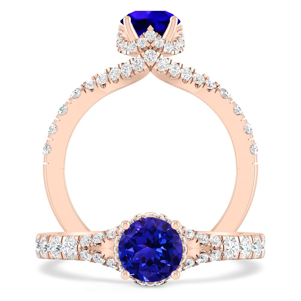 Rose Gold - Tanzanite