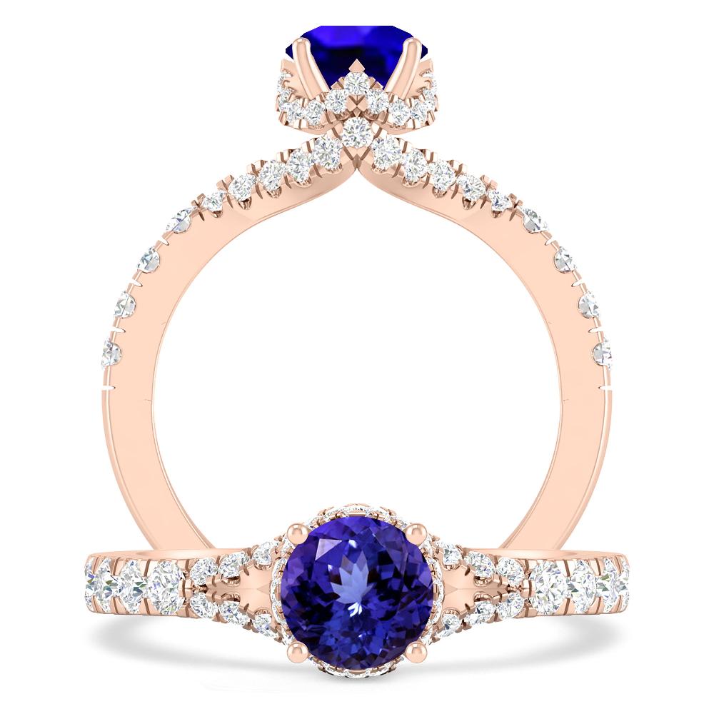 Rose Gold - Tanzanite