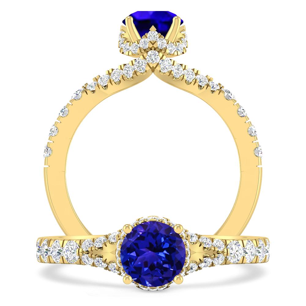 Yellow Gold - Tanzanite