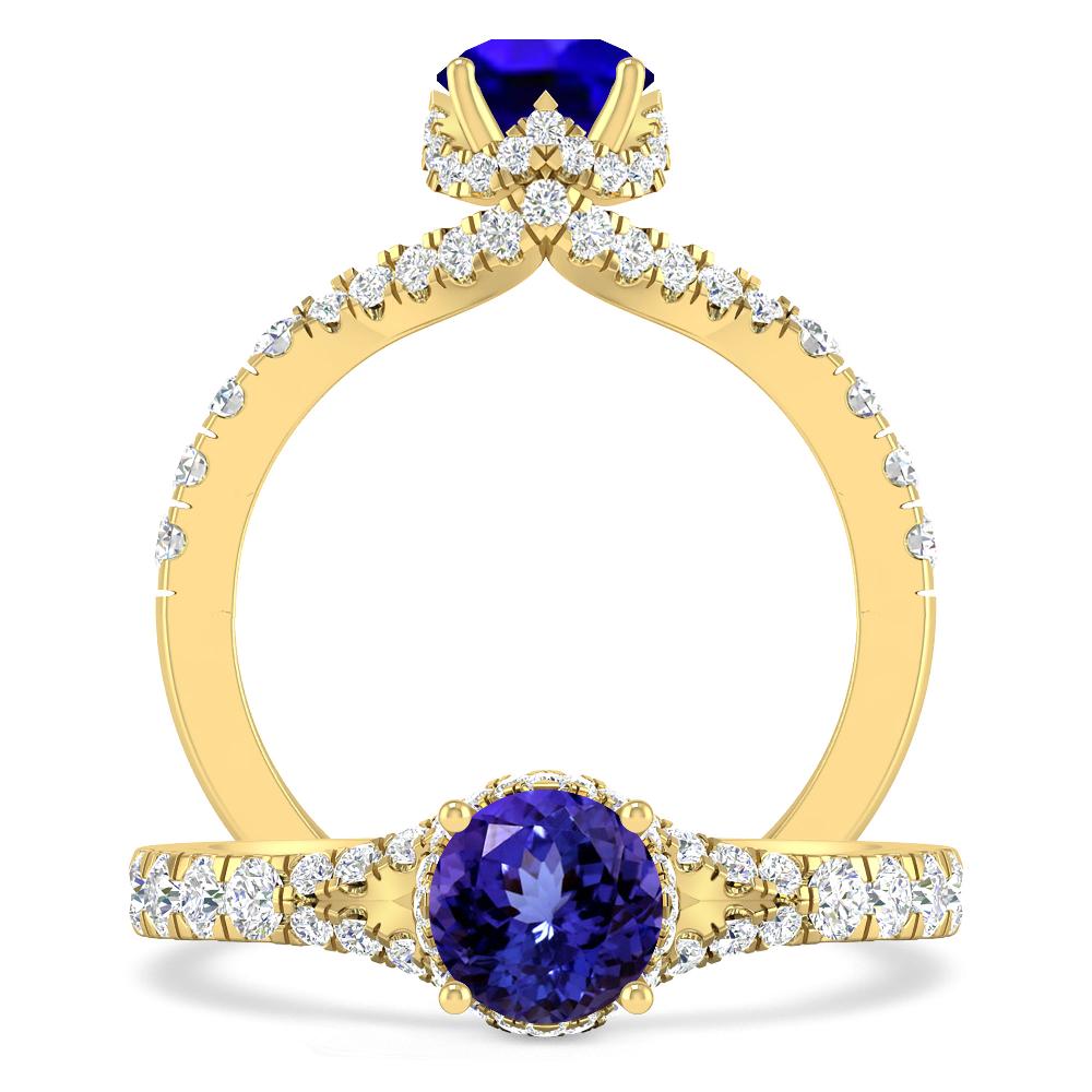 Yellow Gold - Tanzanite