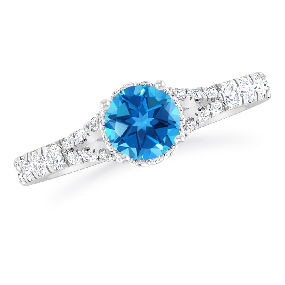 White Gold - Blue Topaz