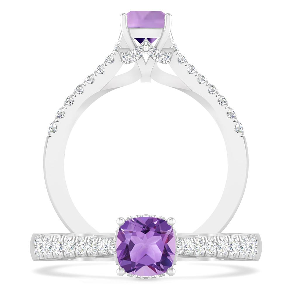 White Gold - Amethyst