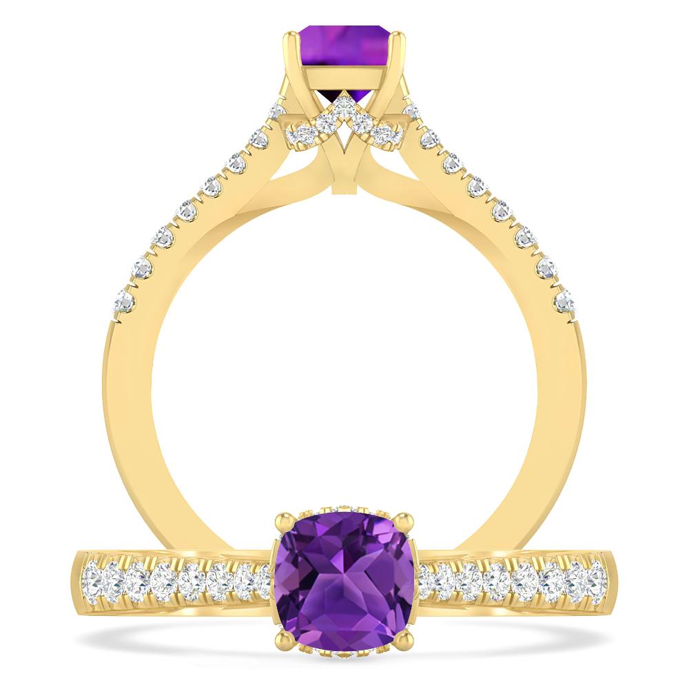 Yellow Gold - Amethyst