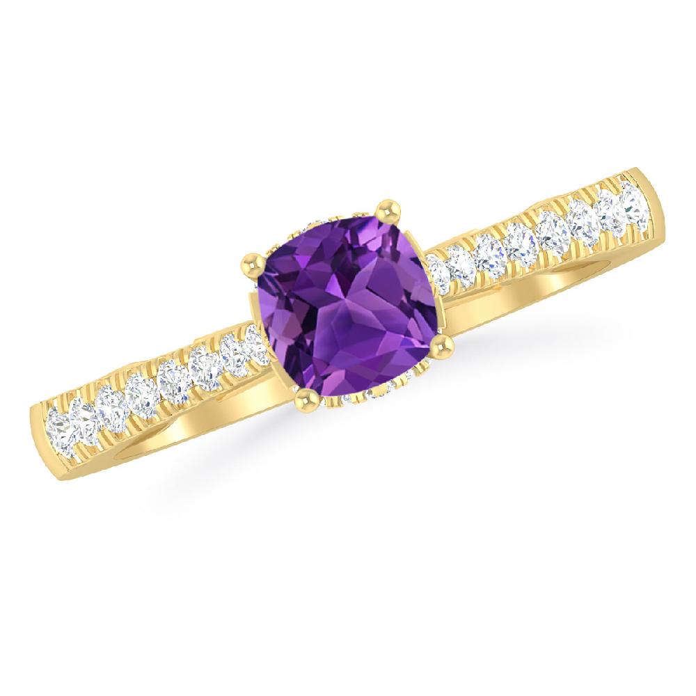 Yellow Gold - Amethyst