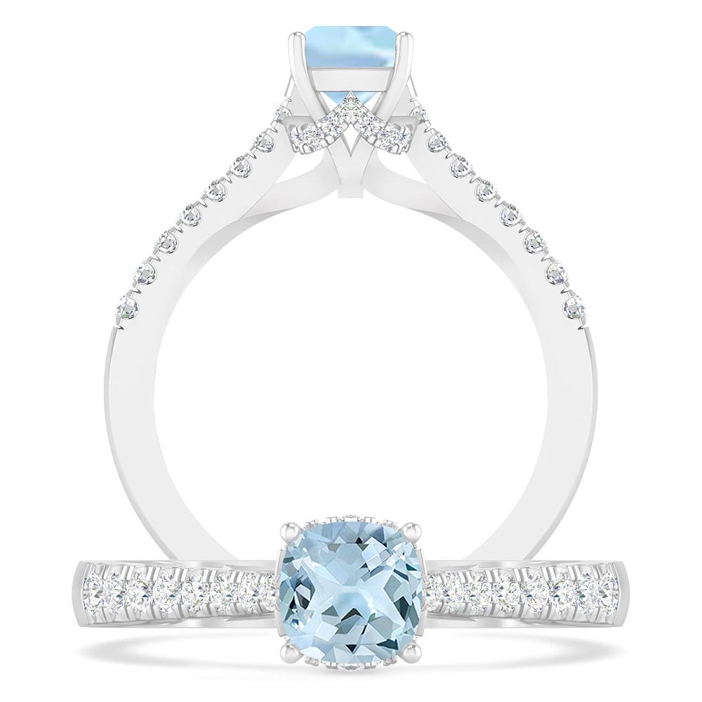 White Gold - Aquamarine