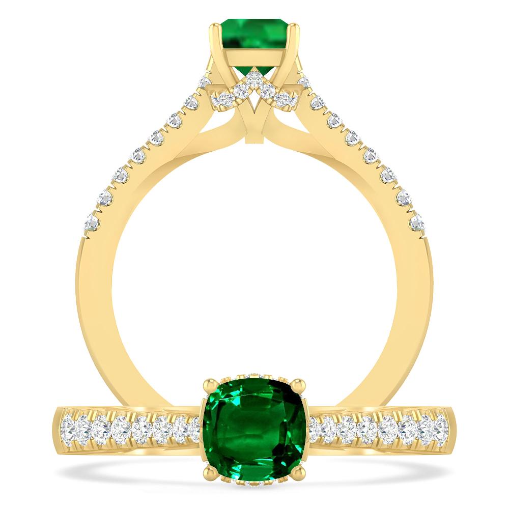 Yellow Gold - Emerald