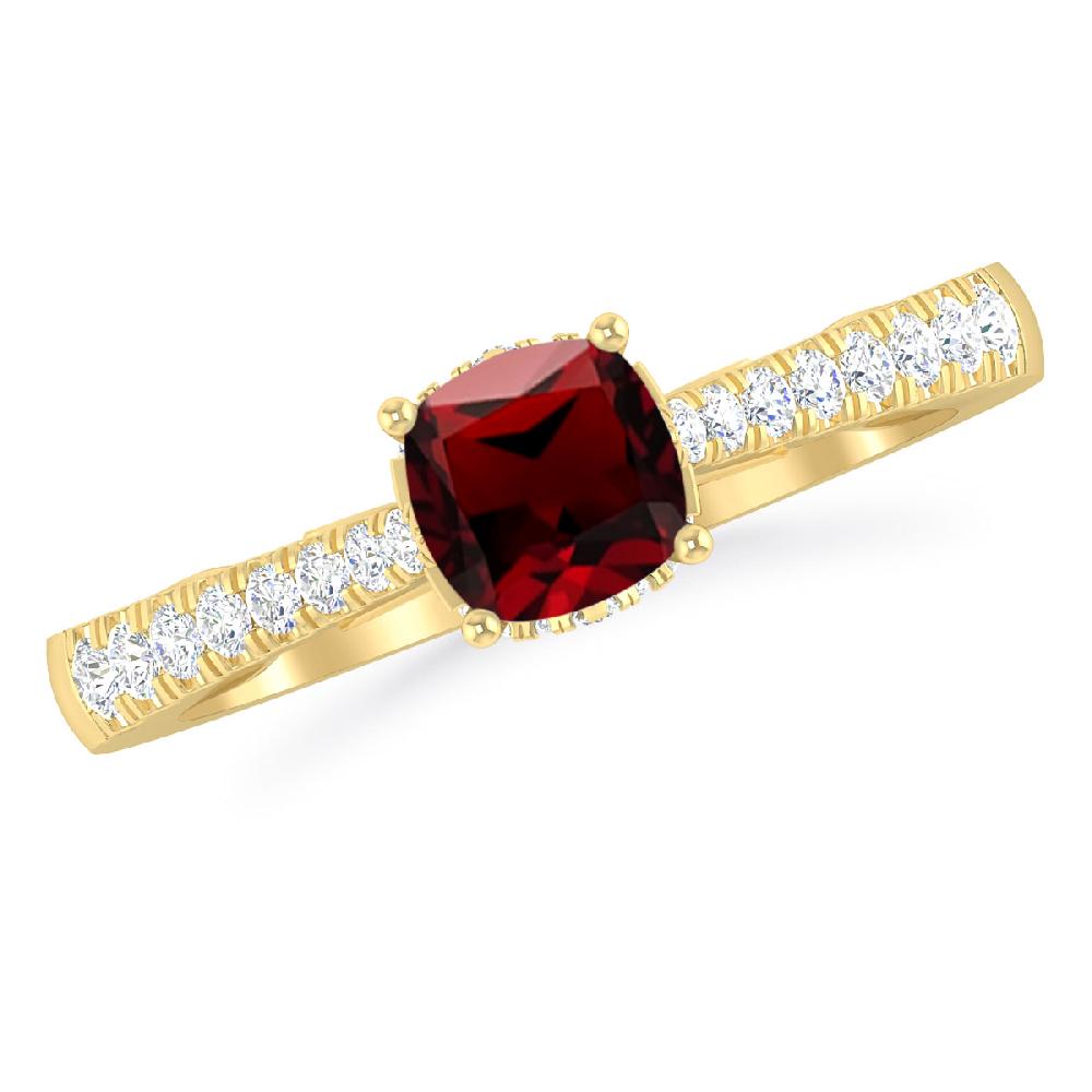 Yellow Gold - Garnet