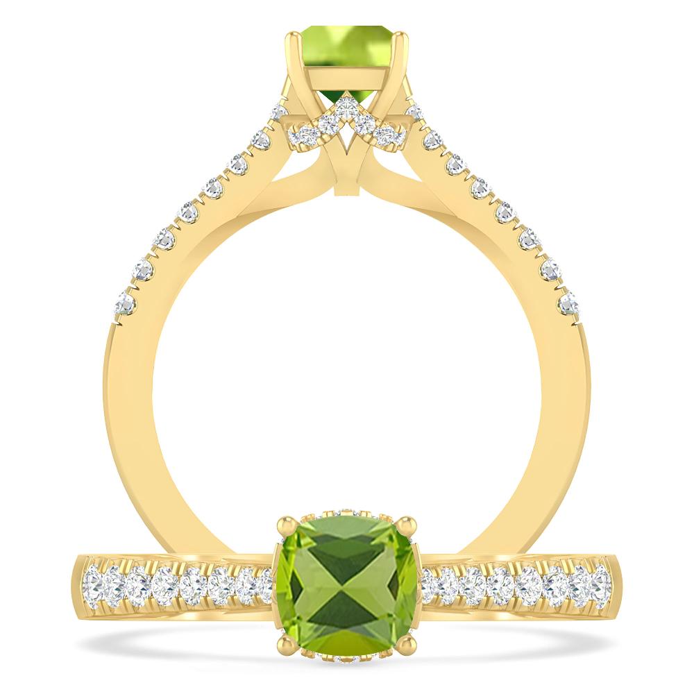 Yellow Gold - Peridot