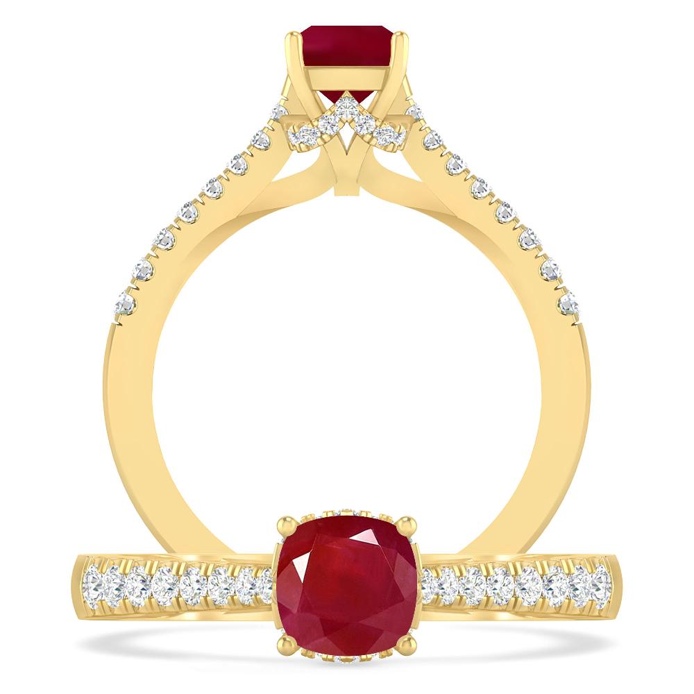 Yellow Gold - Ruby