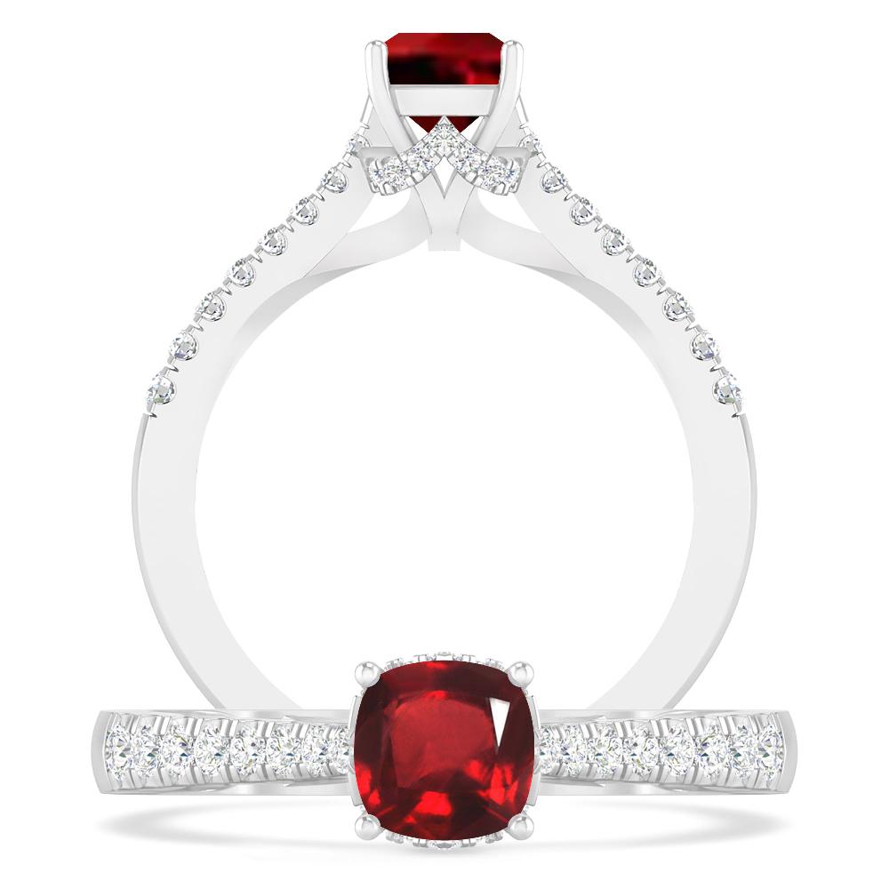 White Gold - Ruby