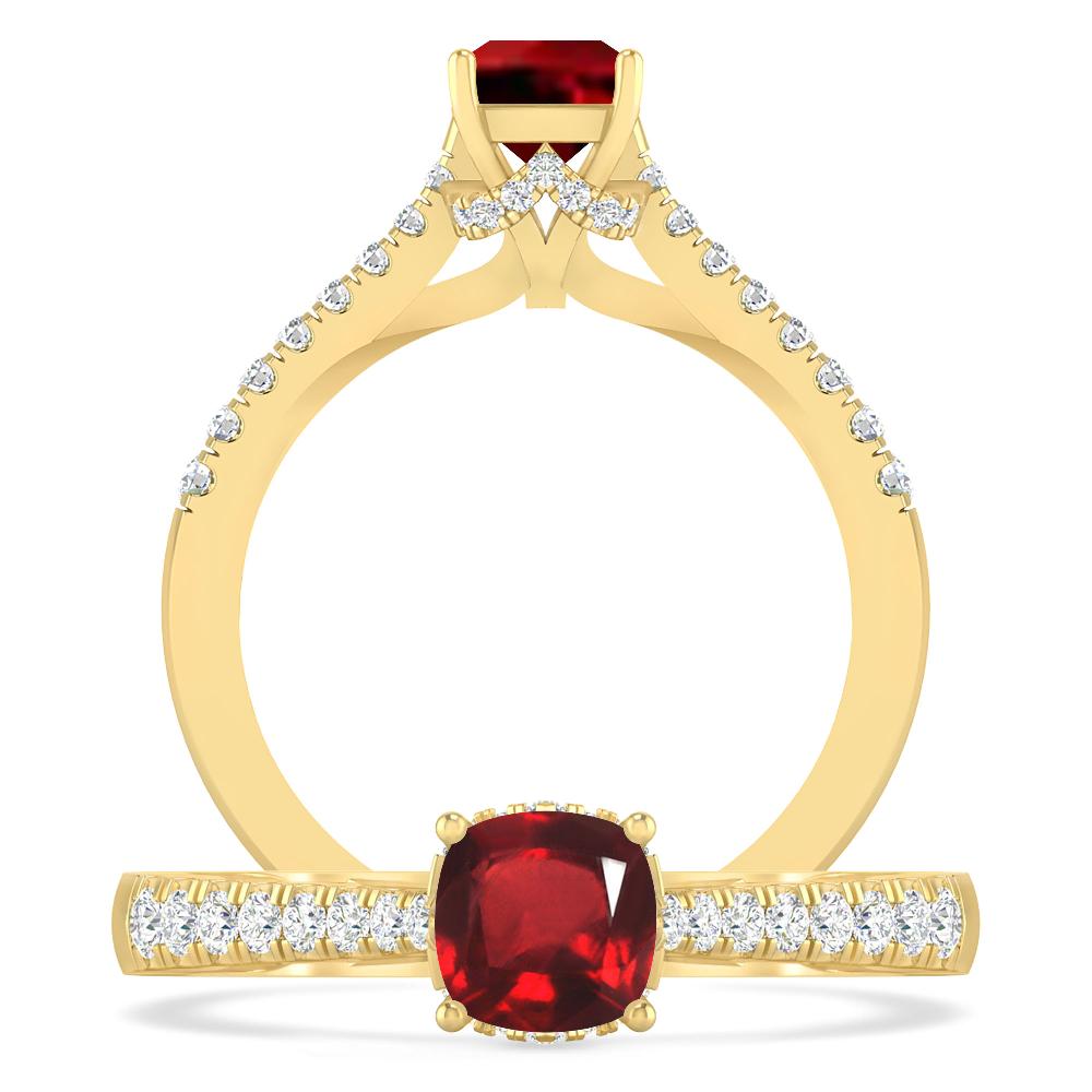 Yellow Gold - Ruby