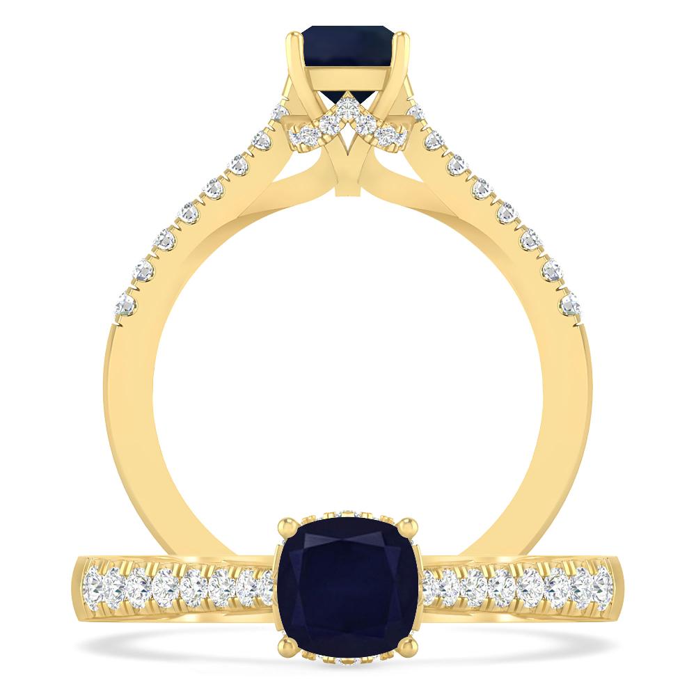 Yellow Gold - Sapphire