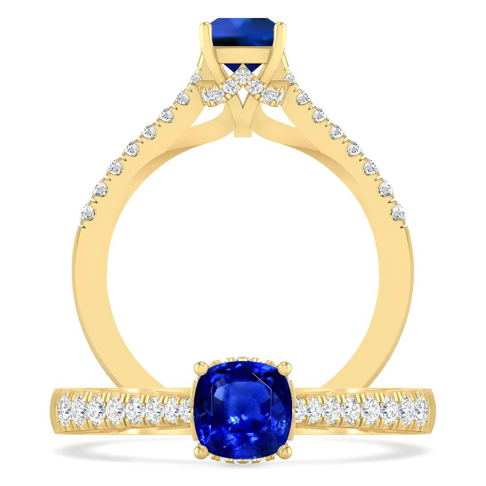 Yellow Gold - Sapphire