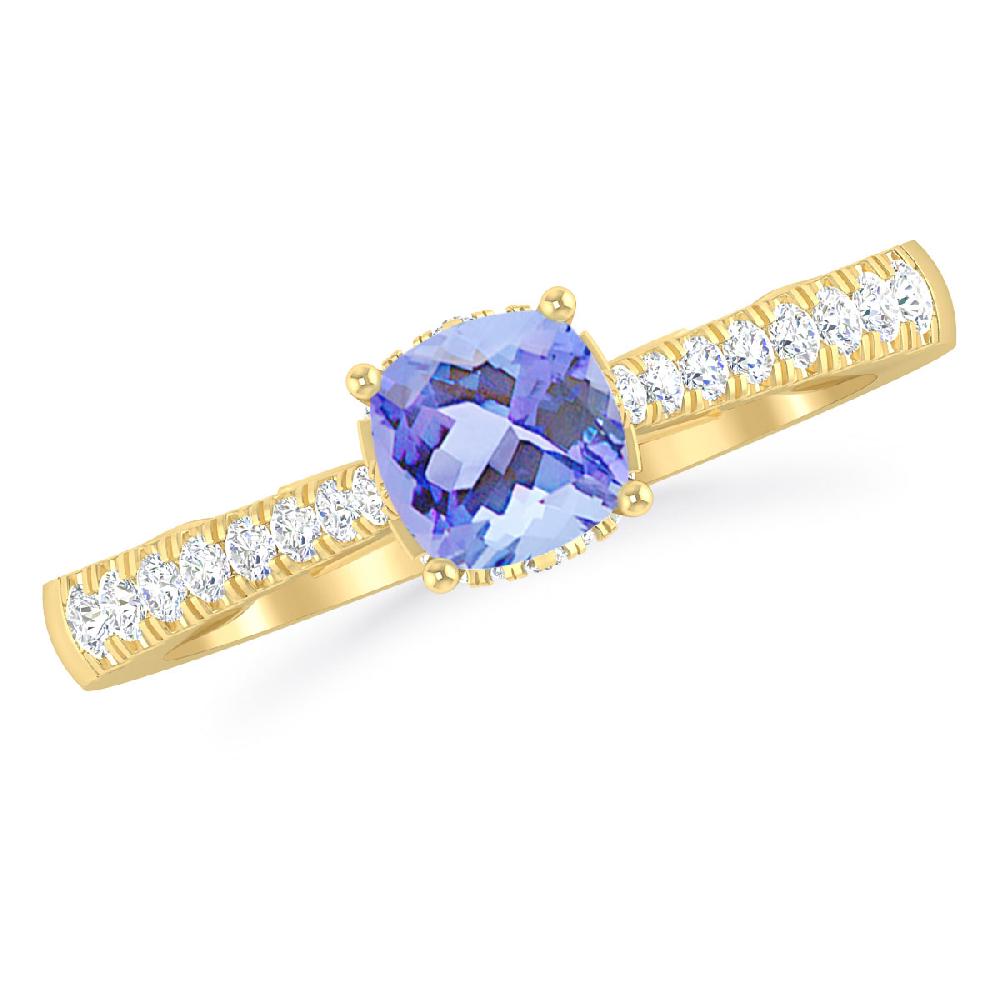 Yellow Gold - Tanzanite