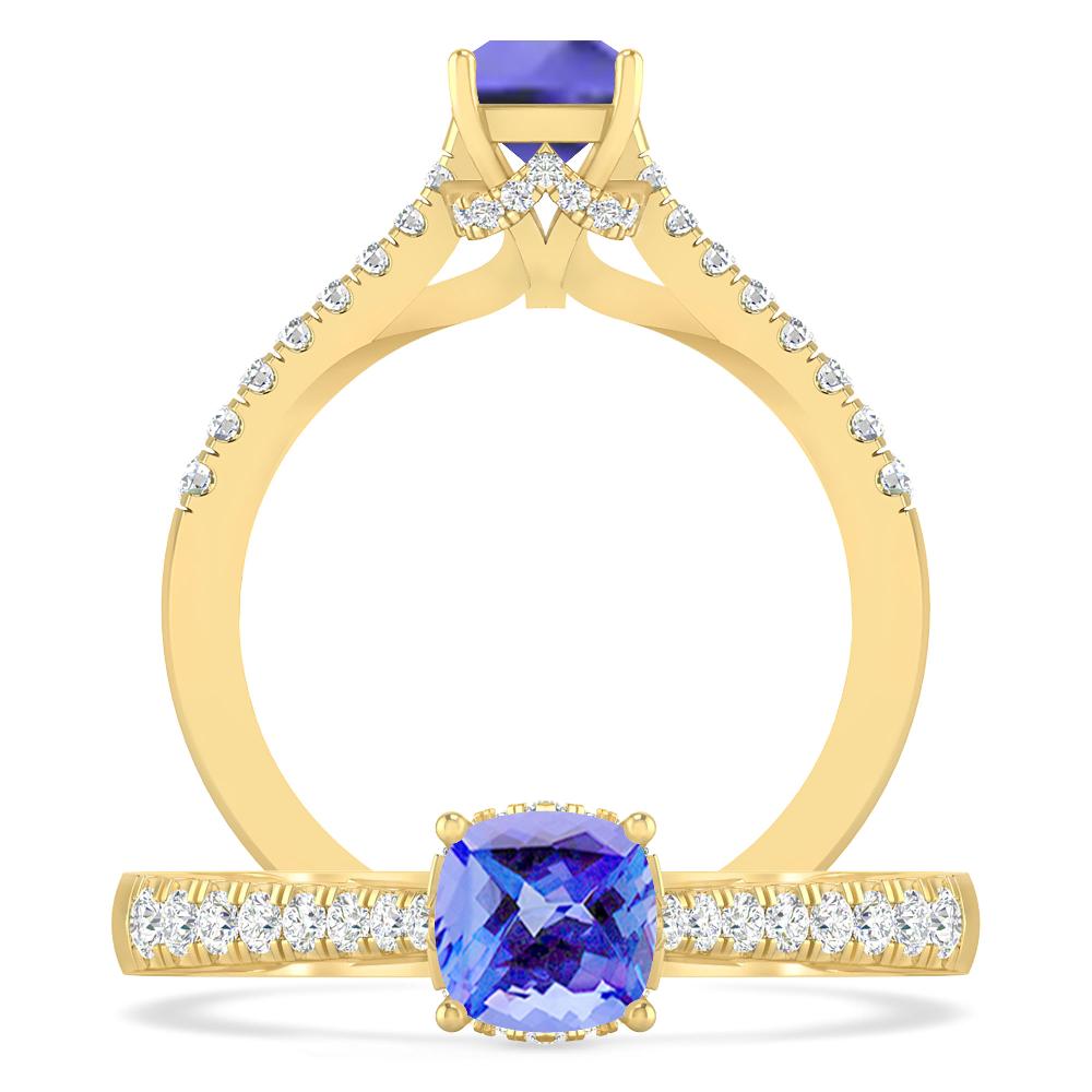 Yellow Gold - Tanzanite