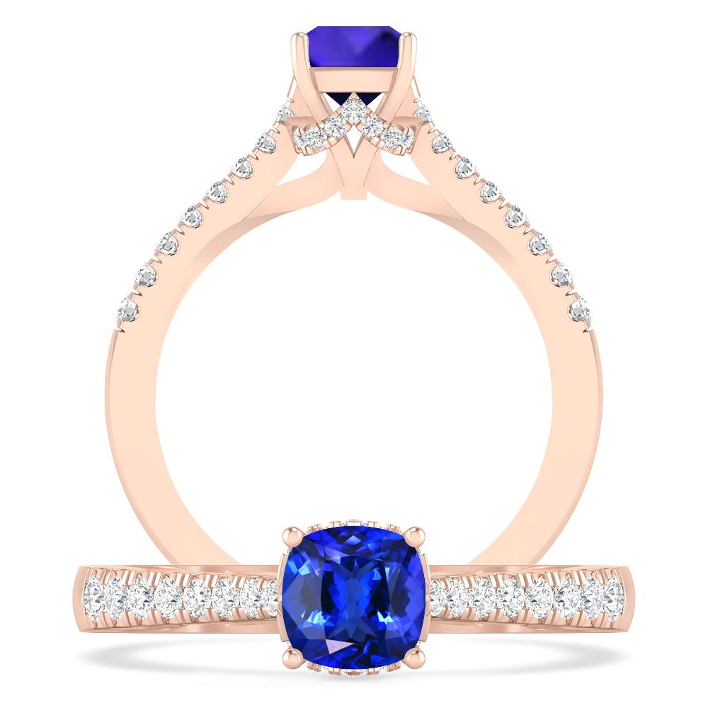 Rose Gold - Tanzanite