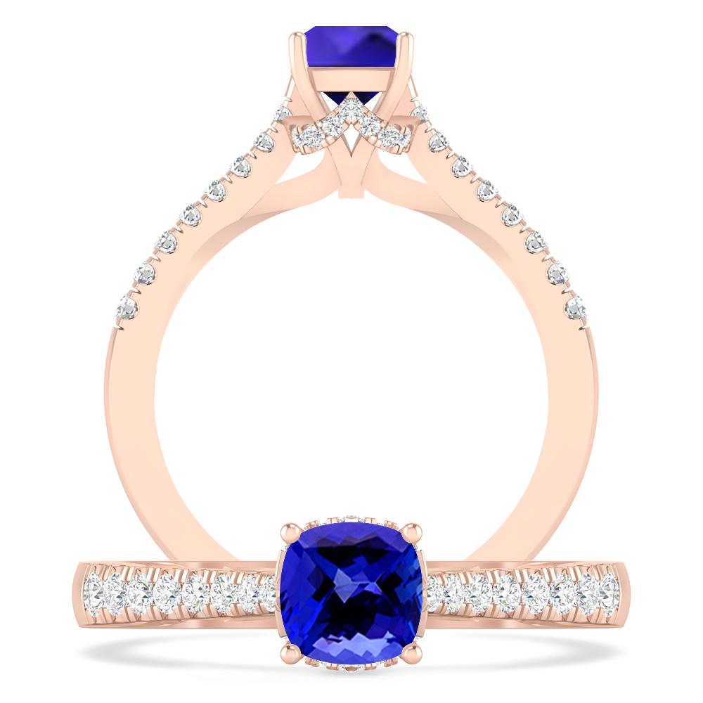 Rose Gold - Tanzanite