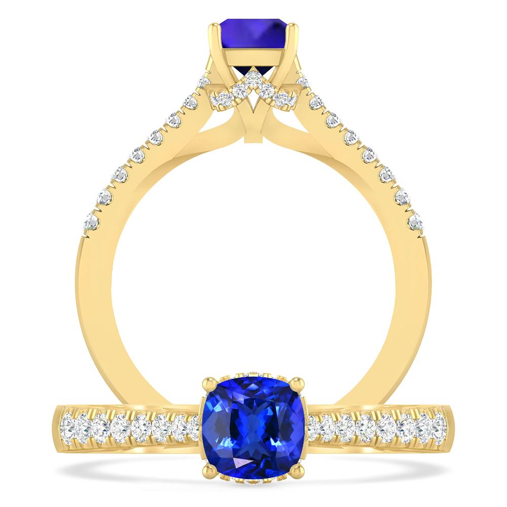 Yellow Gold - Tanzanite