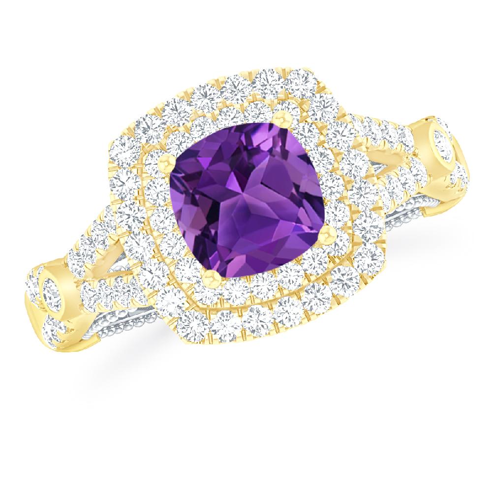 Yellow Gold - Amethyst