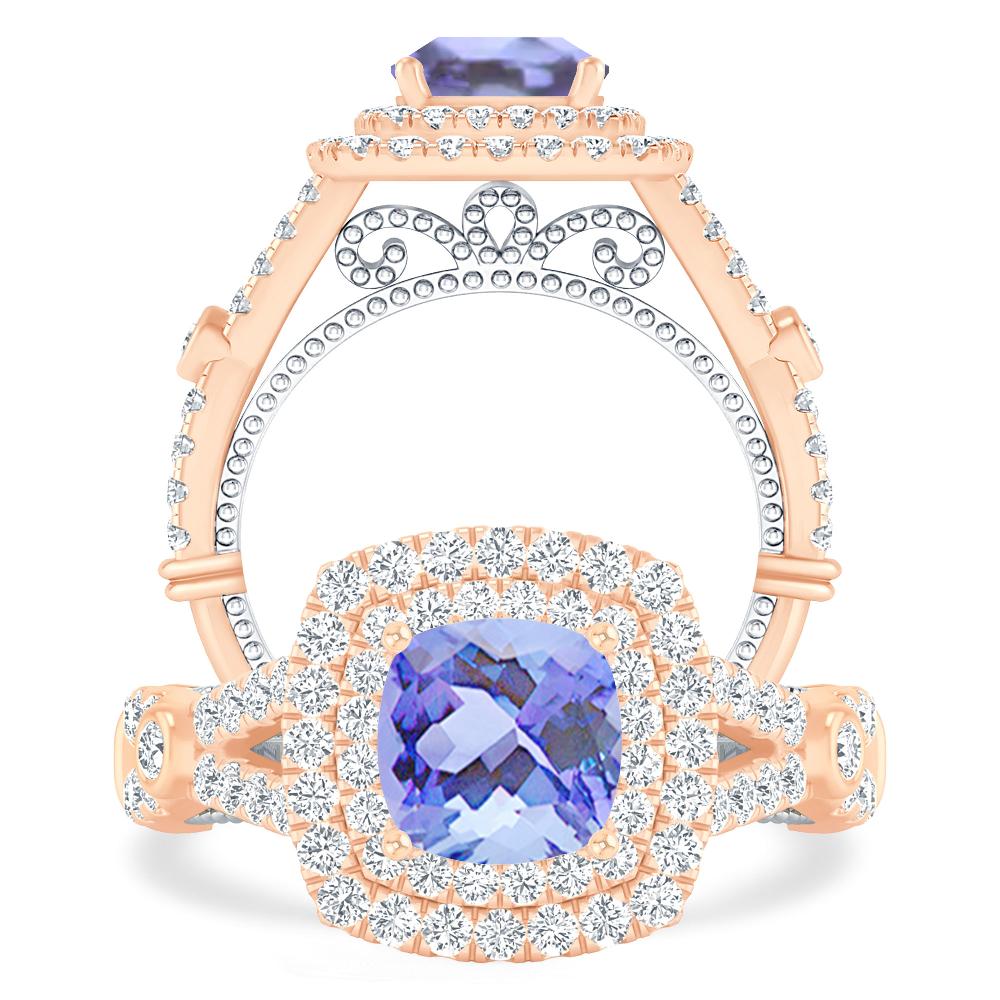 Rose Gold - Tanzanite