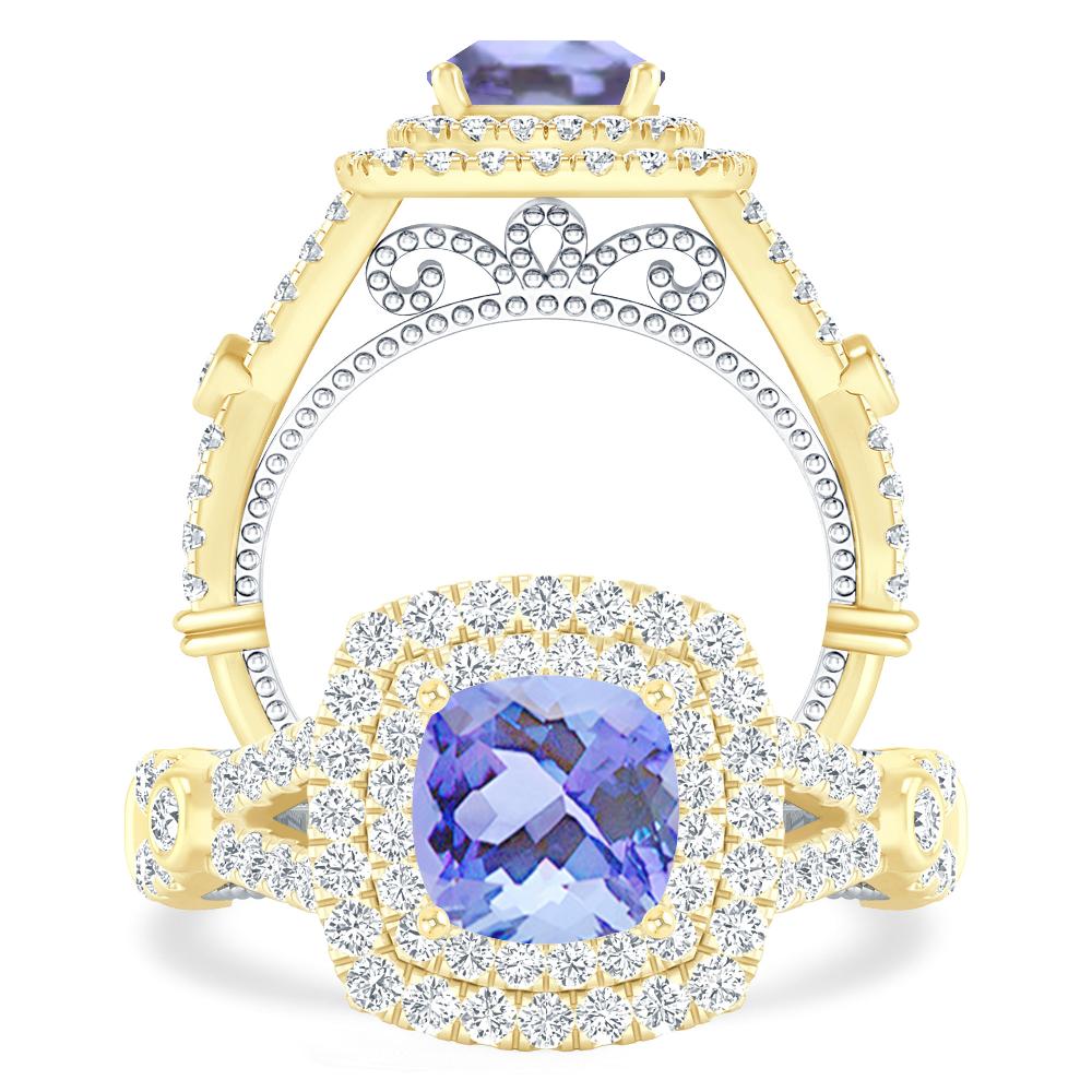 Yellow Gold - Tanzanite