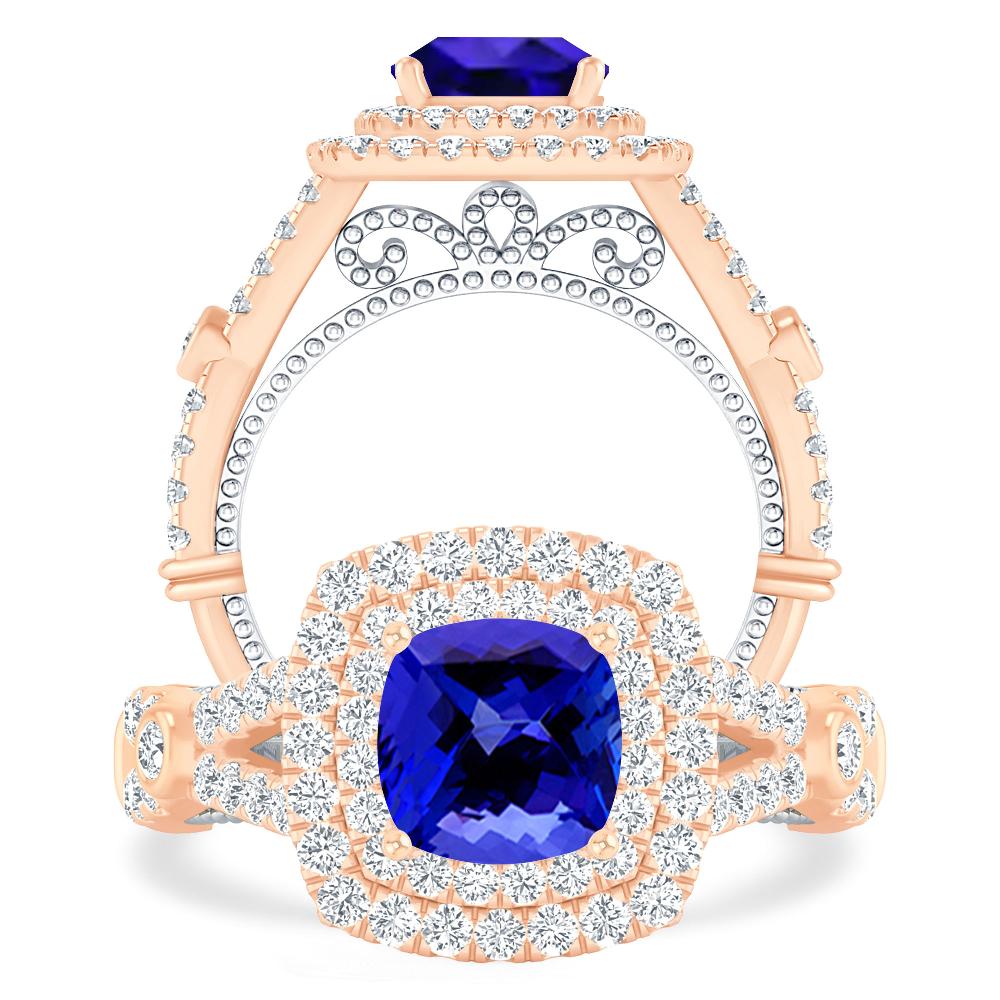 Rose Gold - Tanzanite