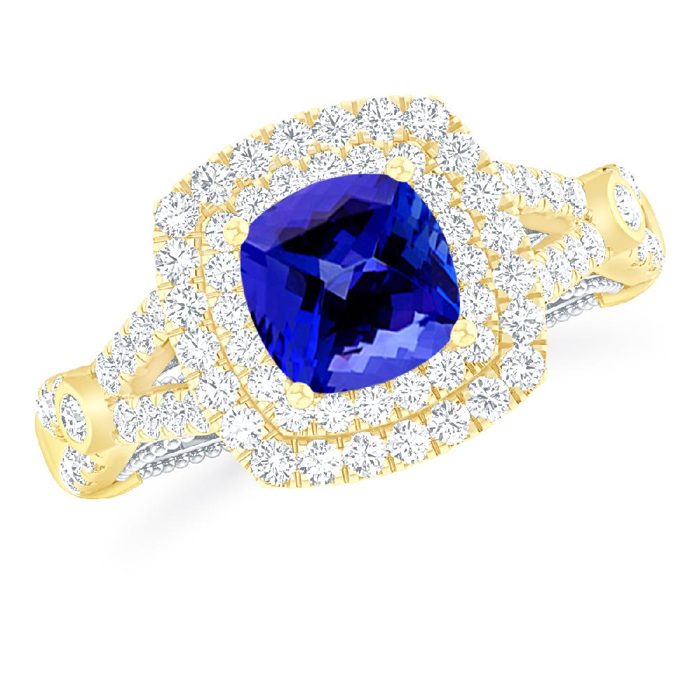 Yellow Gold - Tanzanite