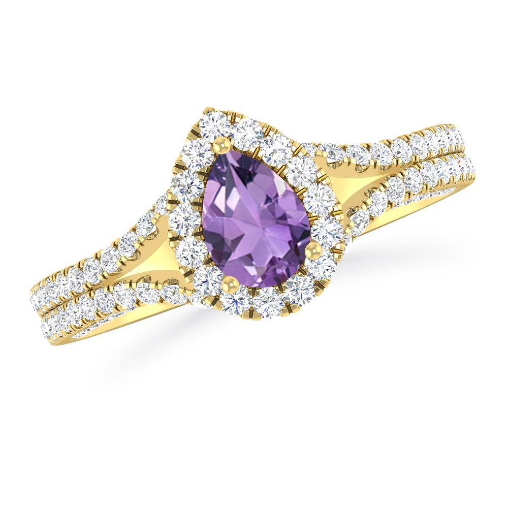 Yellow Gold - Amethyst