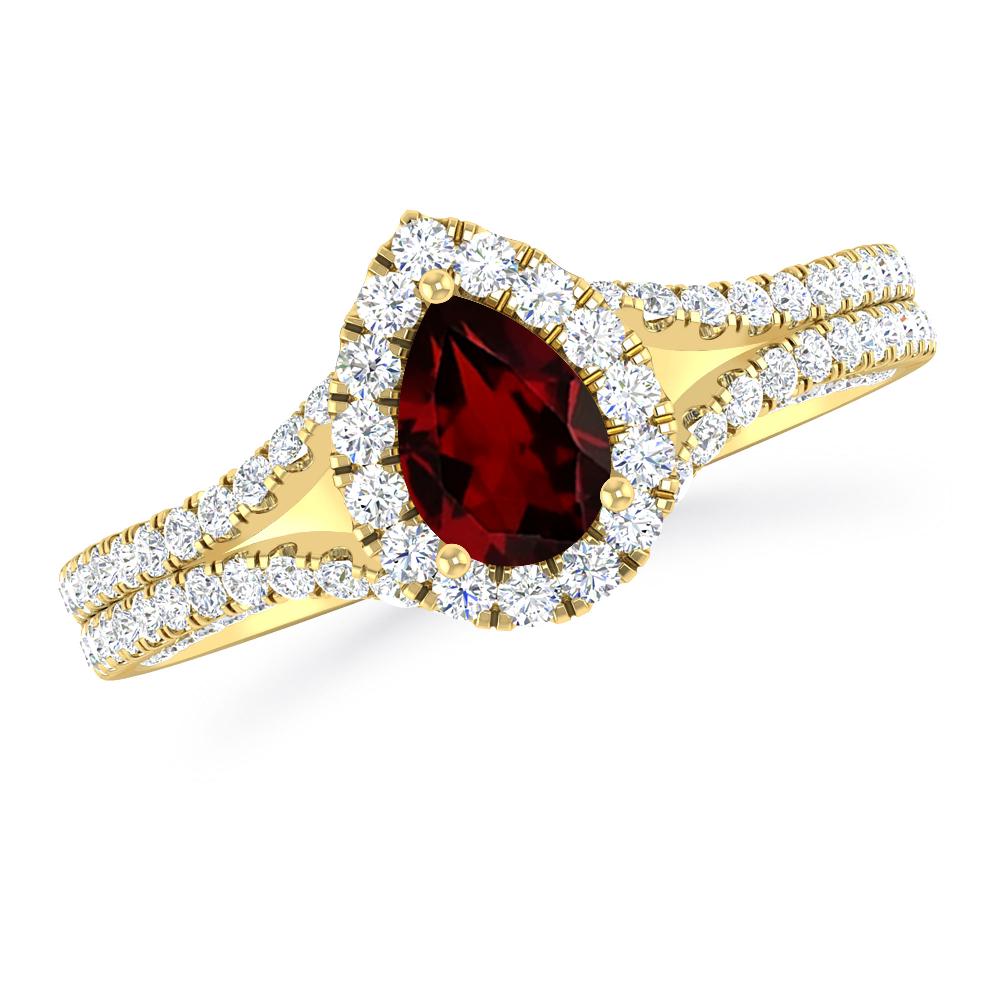 Yellow Gold - Garnet