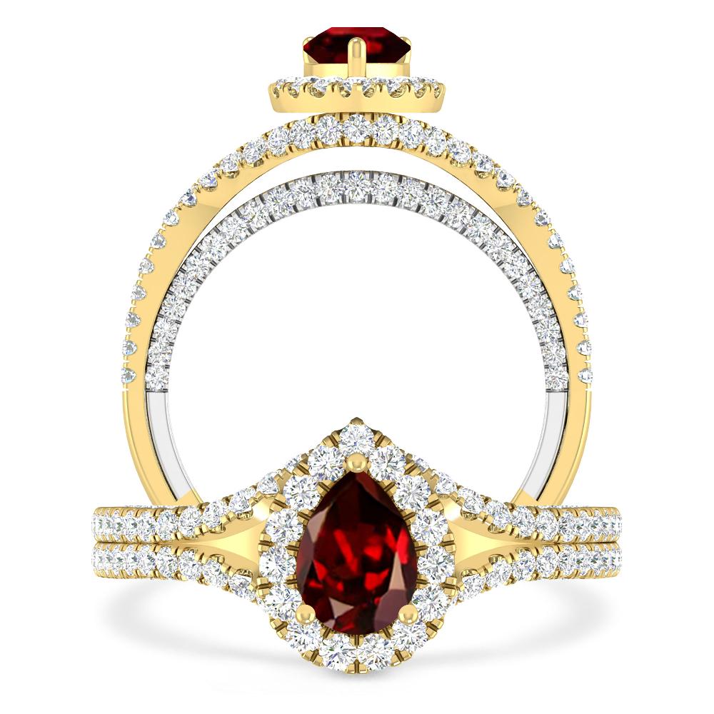 Yellow Gold - Garnet