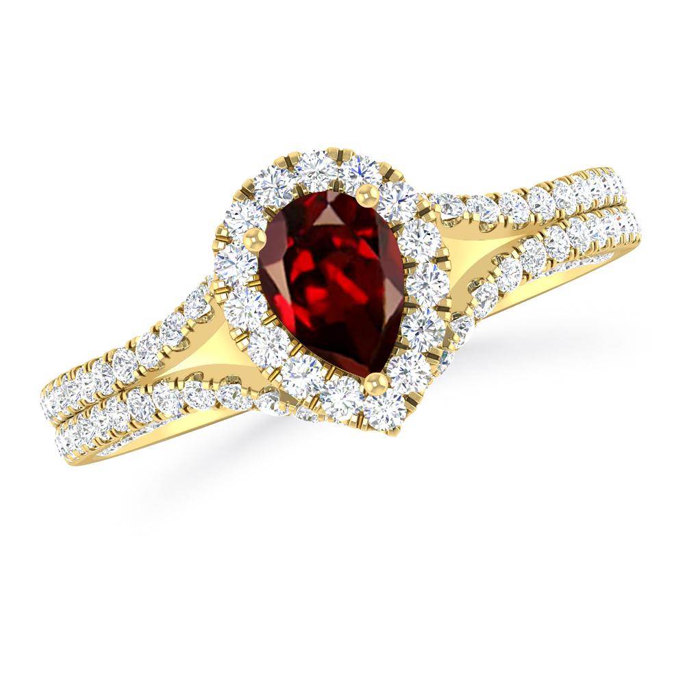 Yellow Gold - Garnet