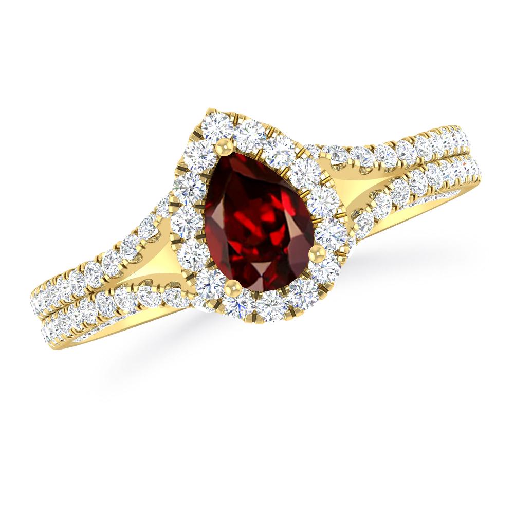 Yellow Gold - Garnet