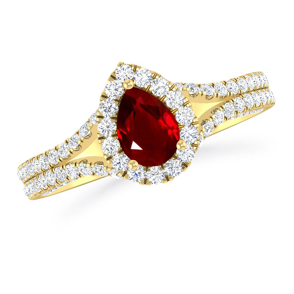 Yellow Gold - Ruby