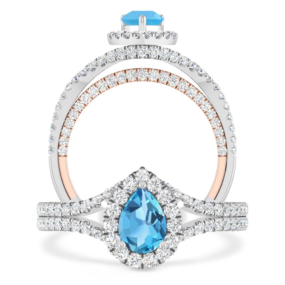 White Gold - Blue Topaz