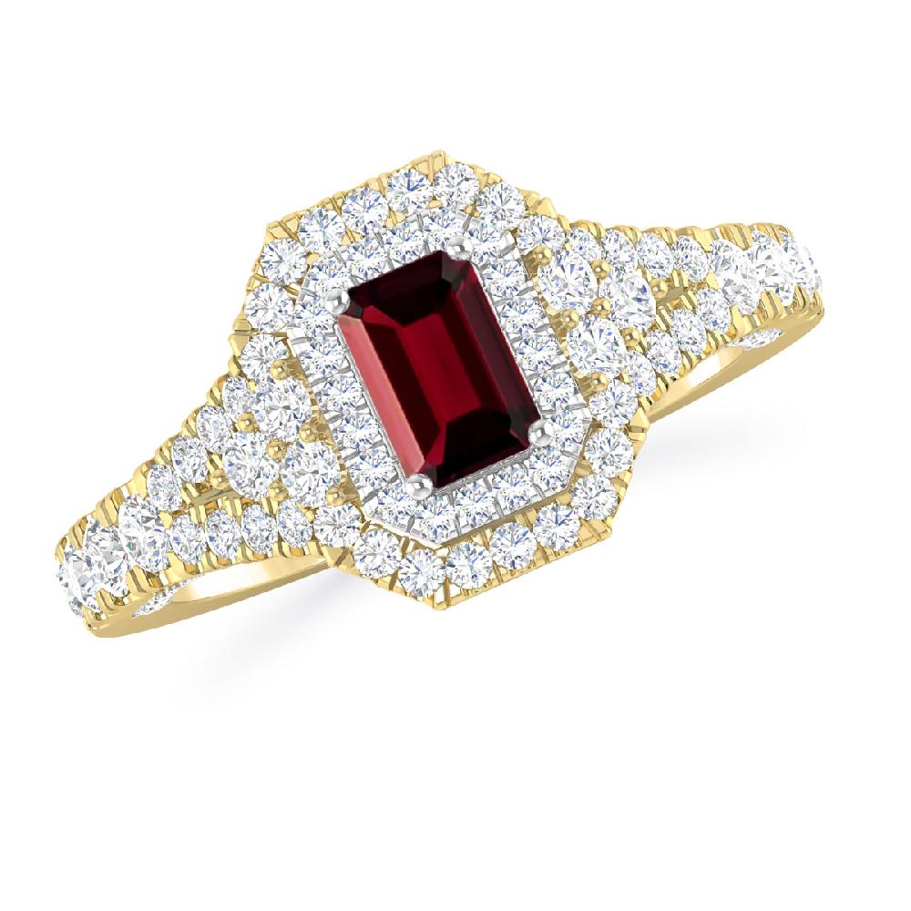 Yellow Gold - Garnet