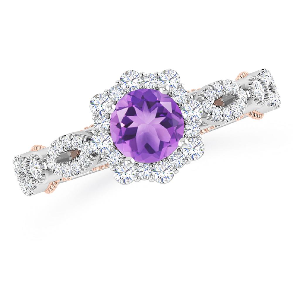 White Gold - Amethyst