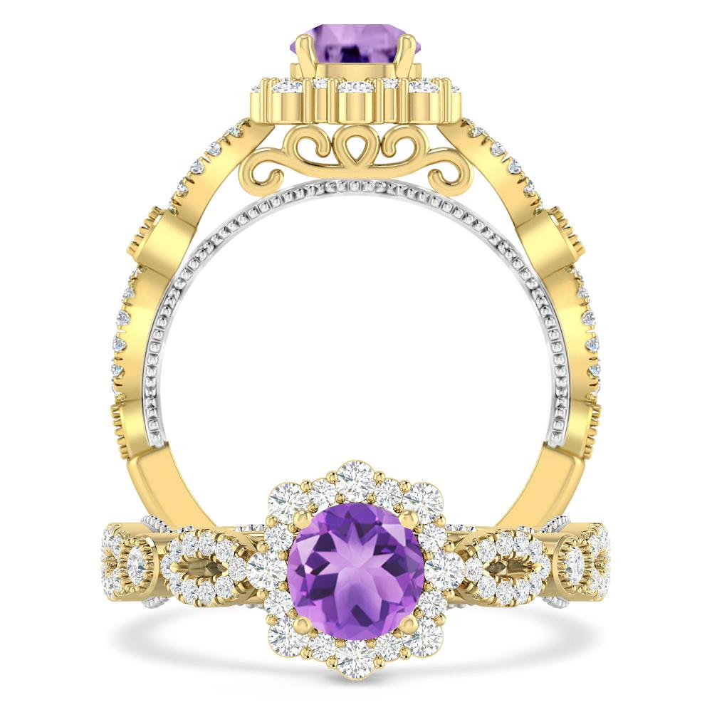 Yellow Gold - Amethyst