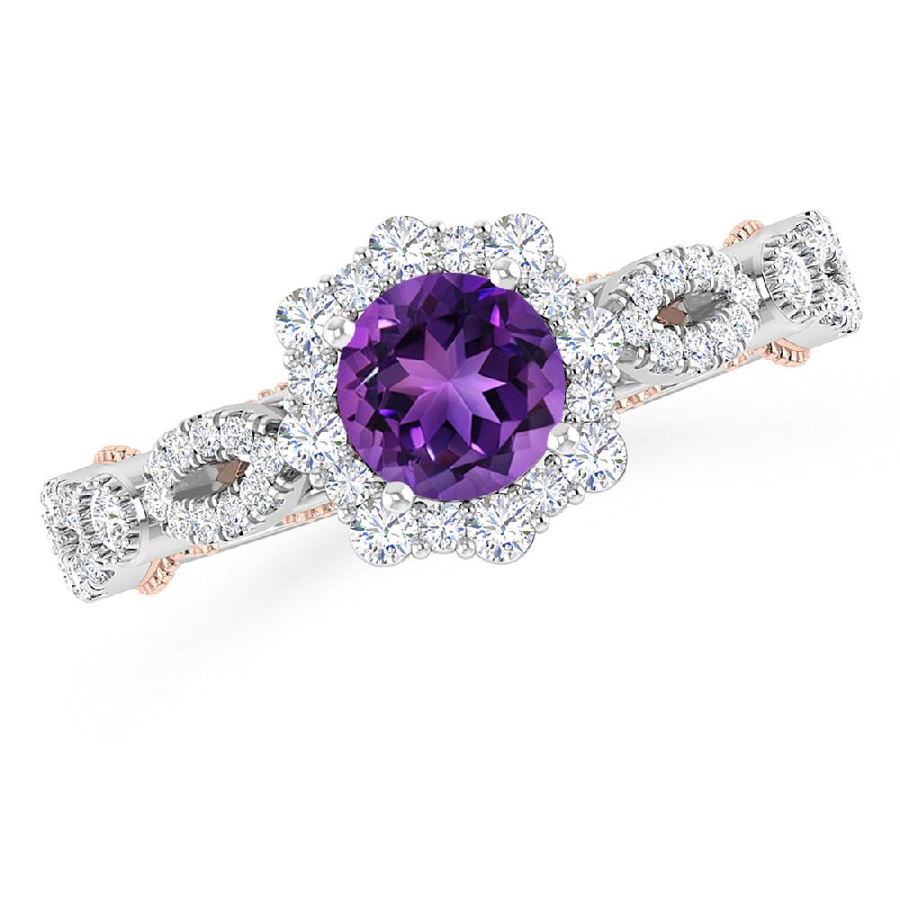 White Gold - Amethyst