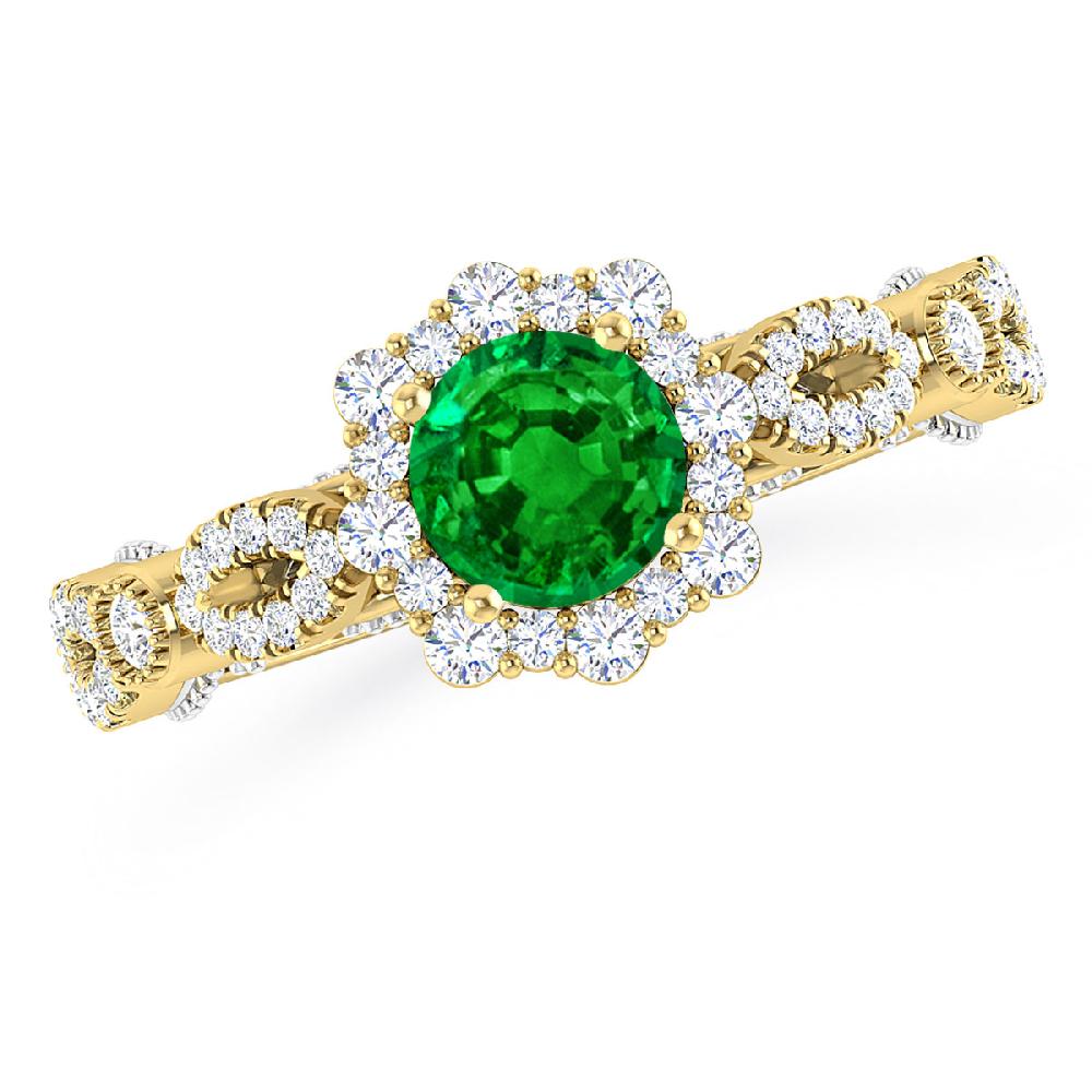 Yellow Gold - Emerald