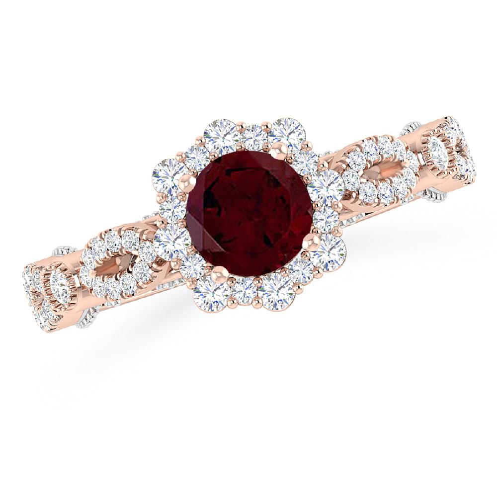 Rose Gold - Garnet