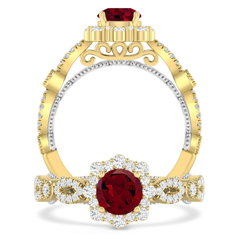 Yellow Gold - Garnet